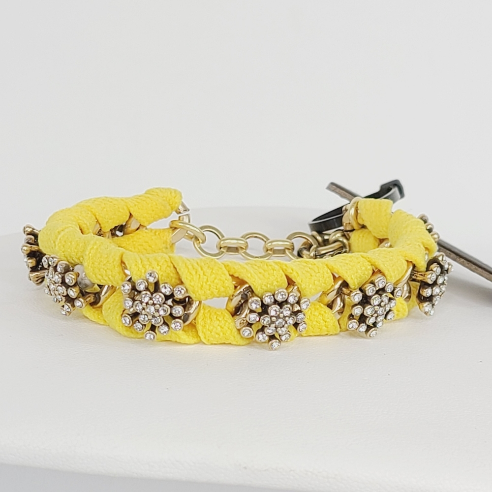 J.Crew Yellow Crystal Rhinestone Bracelet
